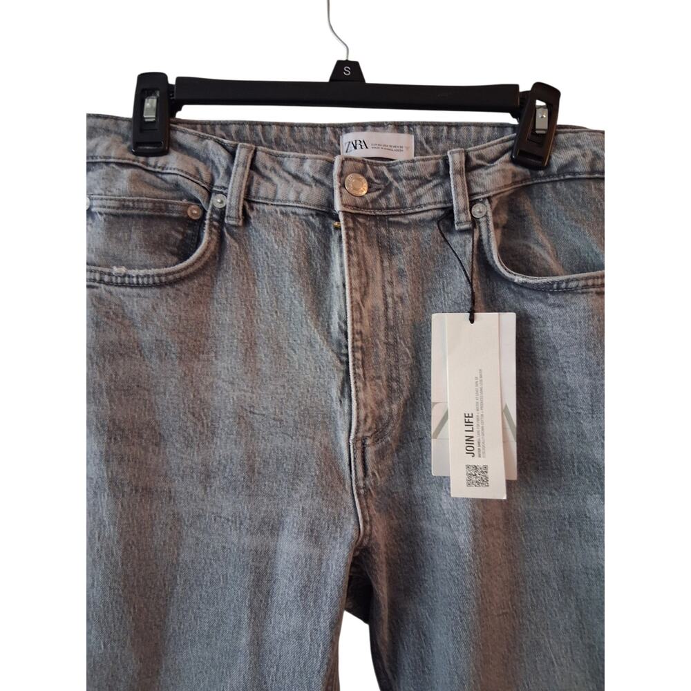 Zara Straight Leg Jeans in Grey Wash - Picture 5 of 6